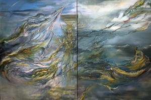 z  cyklu "Aerowater" - olej, płótno