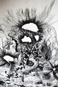 rysunek -  węgiel, ołówek - karton 100 x 70