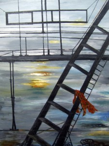 z cyklu "Konstrukcje" - olej, płótno 100 x 80