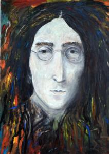 "Lennon" - 100 x 120 cm, olej, płótno