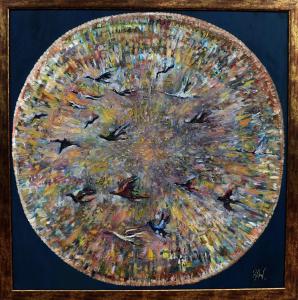 "Lot" - olej, płótno 100 x 100 cm